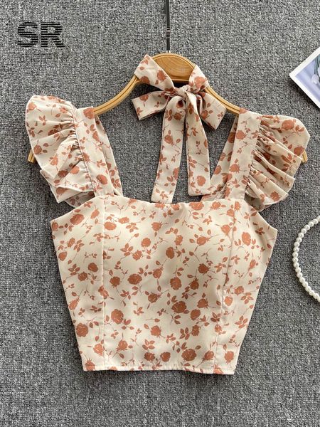 women's tanks camis singreiny summer floral strap women square neck bow ruffles short camisole fashion korean flower ladies elastic wa, White
women's tanks camis singreiny summer floral strap women square neck bow ruffles short camisole fashion korean flower ladies elastic wa, White