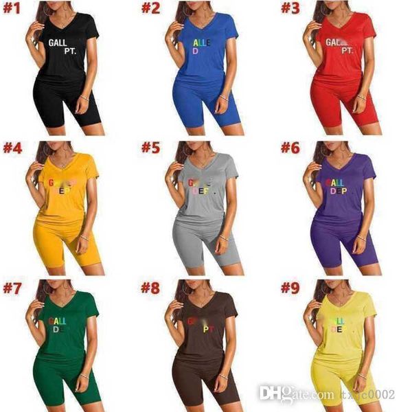 designer womens tracksuits brand letter printed v-neck short sleeve t-shirt and shorts sets summer sports outfits, Gray
designer womens tracksuits brand letter printed v-neck short sleeve t-shirt and shorts sets summer sports outfits, Gray