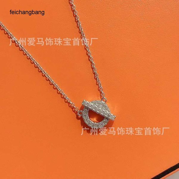 h ermes designer necklace pig nose female sterling silver plated 18k gold inlaid diamond letter collar chain small q circle ins simple hip h, Black
h ermes designer necklace pig nose female sterling silver plated 18k gold inlaid diamond letter collar chain small q circle ins simple hip h, Black