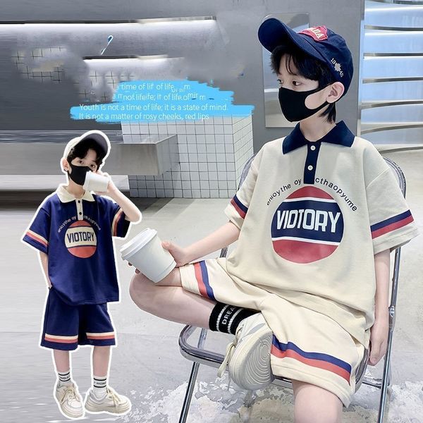 setssuits korean children's clothing 2023 kid boy short sleeve tshirts and shorts set turn down collar pant 2pcs outfits loungewear 230
setssuits korean children's clothing 2023 kid boy short sleeve tshirts and shorts set turn down collar pant 2pcs outfits loungewear 230
