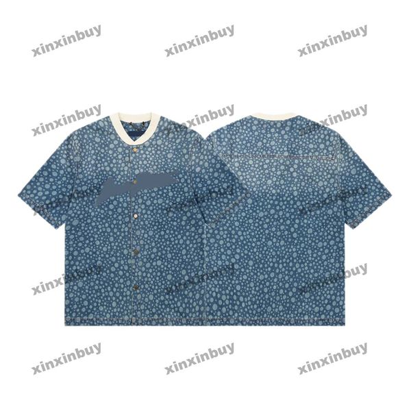 xinxinbuy men designer tee t shirt 23ss infinity dots pattern denim short sleeve cotton women black blue white s-2xl, Black;brown
xinxinbuy men designer tee t shirt 23ss infinity dots pattern denim short sleeve cotton women black blue white s-2xl, Black;brown