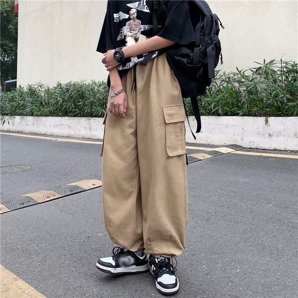 godlikeu mens vintage solid casual loose cargo pants male straight jogger trousers, Black
godlikeu mens vintage solid casual loose cargo pants male straight jogger trousers, Black