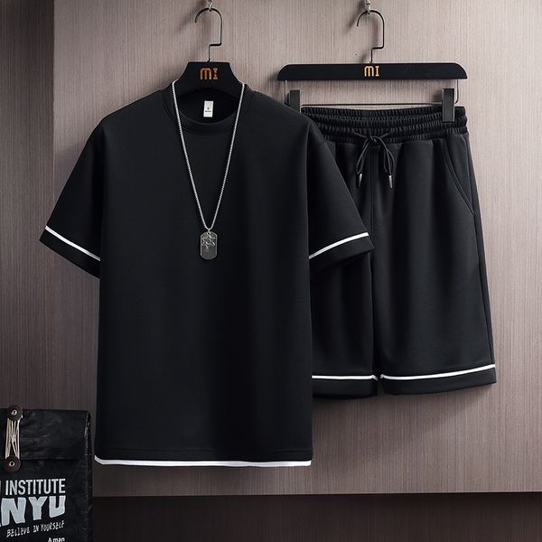 men's tracksuits summer solid color 2 piece sets mens harajuku casual short sleeveshorts ice silk tracksuit men breathable t-shirts spo, Gray
men's tracksuits summer solid color 2 piece sets mens harajuku casual short sleeveshorts ice silk tracksuit men breathable t-shirts spo, Gray