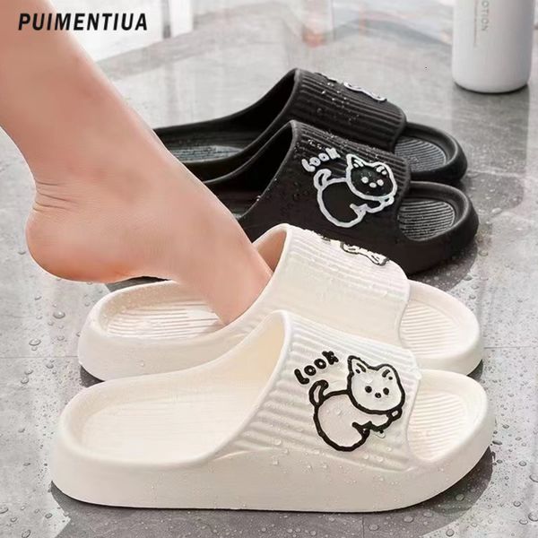 slippers men soft sole cloud summer beach thick platform cute bear cat sandals women korean eva couple home flip flops 230510, Black
slippers men soft sole cloud summer beach thick platform cute bear cat sandals women korean eva couple home flip flops 230510, Black