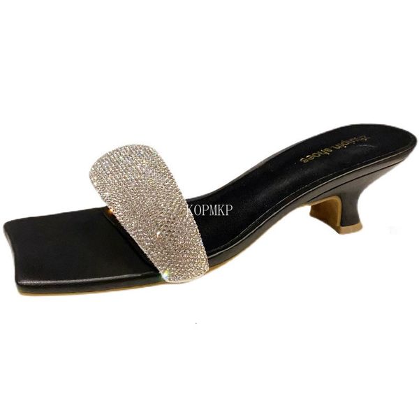sandals slippers women clear crystal high heel stilettos pumps summer sandals shoes square toe ladies shoes women sandals 230511, Black
sandals slippers women clear crystal high heel stilettos pumps summer sandals shoes square toe ladies shoes women sandals 230511, Black