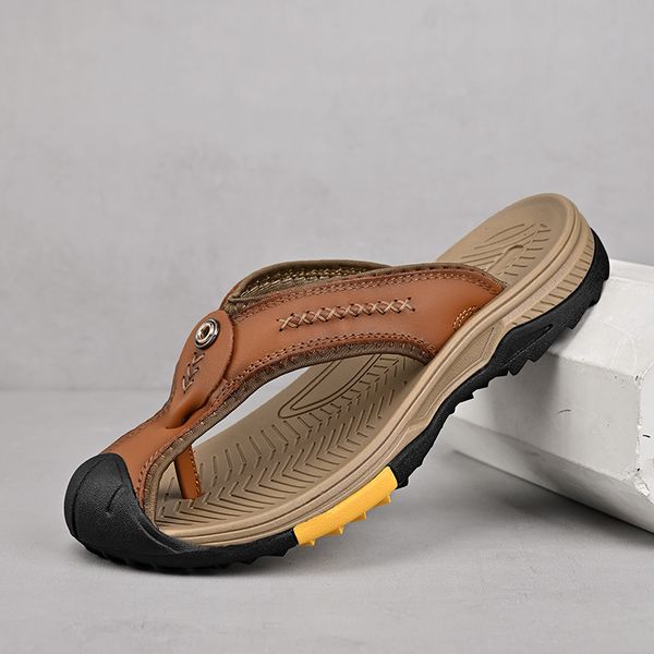 slippers summer sandals genuine leather flip flops men classic roman sandals comfortable slipper outdoor casual nonslip beach male shoes 230, Black
slippers summer sandals genuine leather flip flops men classic roman sandals comfortable slipper outdoor casual nonslip beach male shoes 230, Black
