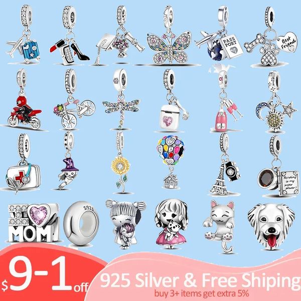 925 sterling silver charms for pandora jewelry beads cat love heart dangle charm silver color bead pendant, Black
925 sterling silver charms for pandora jewelry beads cat love heart dangle charm silver color bead pendant, Black