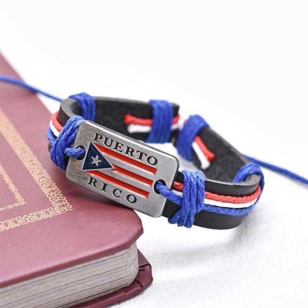 zinc alloy puerto rico flag bracelet colors drip woven mens leather wax line straight, Golden;silver
zinc alloy puerto rico flag bracelet colors drip woven mens leather wax line straight, Golden;silver