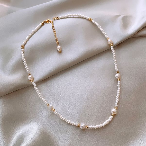 new simple natural freshwater pearl necklaces choker statement jewelry for women brides wedding party gifts, Golden;silver
new simple natural freshwater pearl necklaces choker statement jewelry for women brides wedding party gifts, Golden;silver