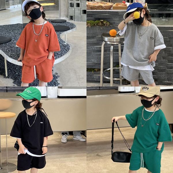 setssuits summer casual cotton plain baby boys tshirtdrawstring short pants set children tees sets kids 2 pieces clothing 110 years 230510
setssuits summer casual cotton plain baby boys tshirtdrawstring short pants set children tees sets kids 2 pieces clothing 110 years 230510