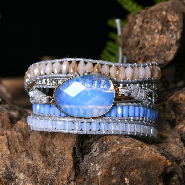 chain handmade multi wrap bracelet vintage opal natural stone weaving cuff bangles bracelets bohemian jewelry 230511, Black
chain handmade multi wrap bracelet vintage opal natural stone weaving cuff bangles bracelets bohemian jewelry 230511, Black