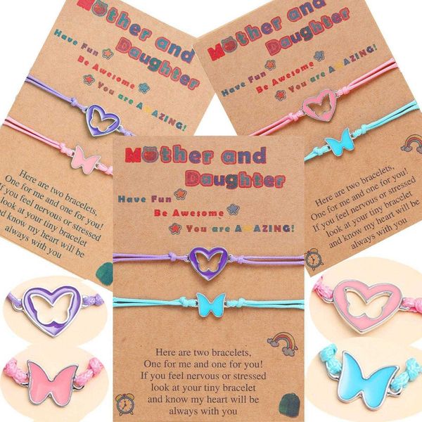 heart shaped butterfly alloy drop charm oil carrying strap creative hand weaving mother daughter parent child bracelet, Golden;silver
heart shaped butterfly alloy drop charm oil carrying strap creative hand weaving mother daughter parent child bracelet, Golden;silver