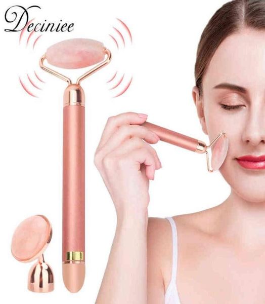 electric vibrating natural rose quartz jade roller face lifting real genuine green stone facial beauty massage tool2204295884062
electric vibrating natural rose quartz jade roller face lifting real genuine green stone facial beauty massage tool2204295884062