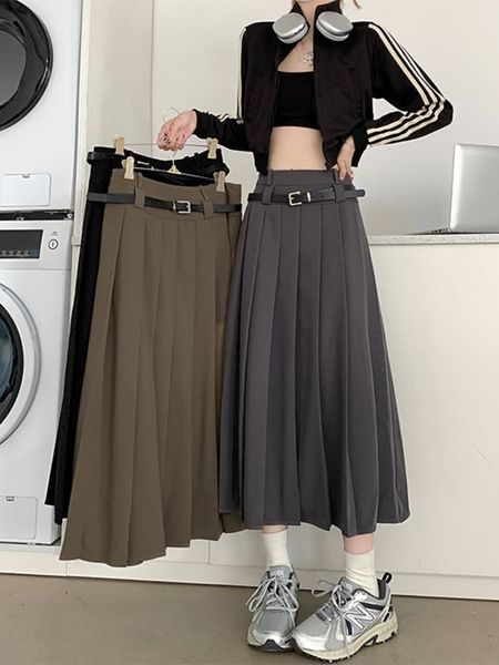 skirts autumn long skirts for women vintage harajuke high waist slim solid pleated skirt y2k clothes 230511, Black
skirts autumn long skirts for women vintage harajuke high waist slim solid pleated skirt y2k clothes 230511, Black