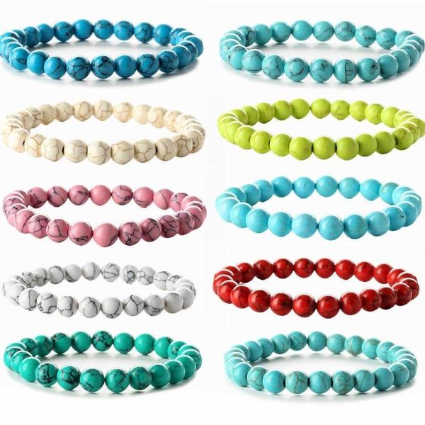 natural red turquoise strands beaded bracelet fashion simple men and women, Black
natural red turquoise strands beaded bracelet fashion simple men and women, Black