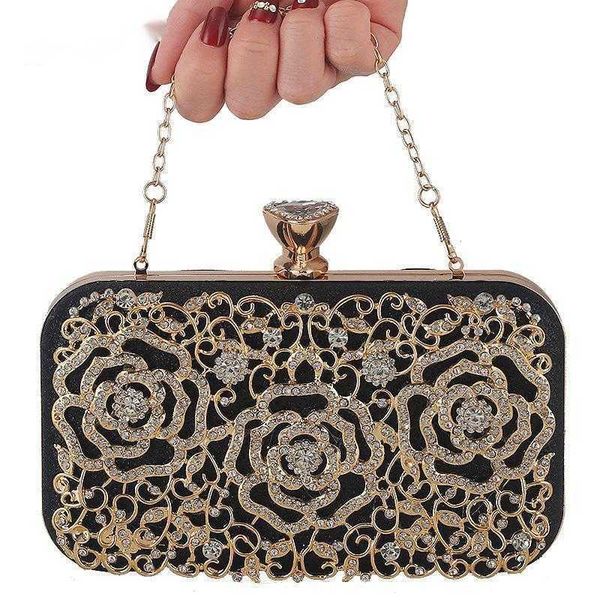 evening bags hollow out metal flower shape handbags new sequin rhinestone party clutch bag black gold silver wedding clutches purse 230427
evening bags hollow out metal flower shape handbags new sequin rhinestone party clutch bag black gold silver wedding clutches purse 230427