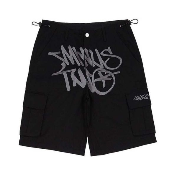 y2k american street hip-hop cargo pants trendy brand mini two printed casual pants summer loose shorts, White;black
y2k american street hip-hop cargo pants trendy brand mini two printed casual pants summer loose shorts, White;black
