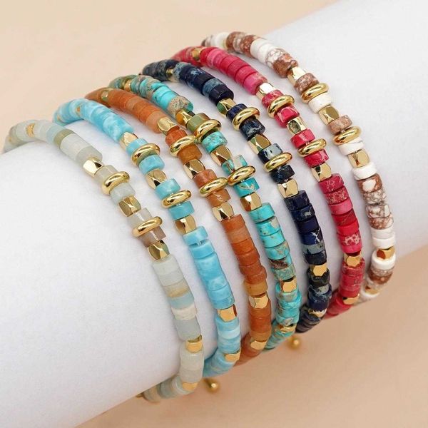 spring emperor stone wafer golden balls handmade bracelet bohemian unisex, Golden;silver
spring emperor stone wafer golden balls handmade bracelet bohemian unisex, Golden;silver