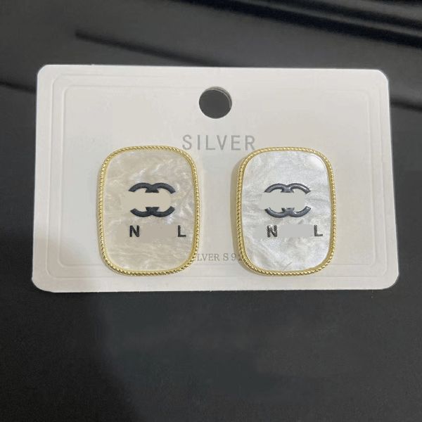luxury famous designer stud earring fashion oval double letter stud for women girl party gift jewelry accessory high quality, Golden;silver 
luxury famous designer stud earring fashion oval double letter stud for women girl party gift jewelry accessory high quality, Golden;silver