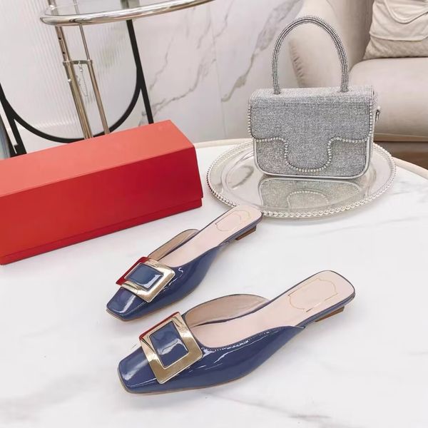 with box designer heels women dress shoes belle vivier metal buckle mules womens sandals slip-on distinct skyscraper heel square toe wedding, Black
with box designer heels women dress shoes belle vivier metal buckle mules womens sandals slip-on distinct skyscraper heel square toe wedding, Black