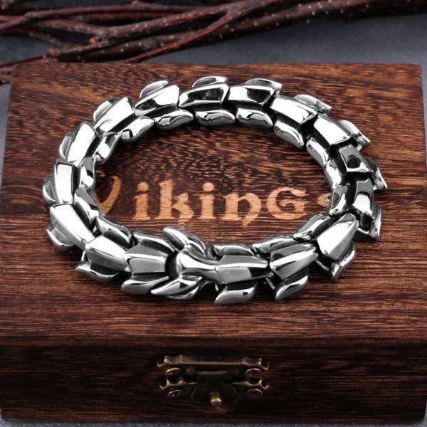 chain nordic viking ouroboros vintage punk dragon bracelet mens charm stainless steel fashion animal jewelry hip hop street culture 230511, Black
chain nordic viking ouroboros vintage punk dragon bracelet mens charm stainless steel fashion animal jewelry hip hop street culture 230511, Black