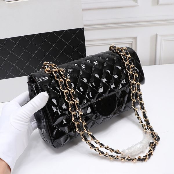 designer classic double flap patenet leather bags gold metal hardware matelasse chain crossbody shoulder handbag multi pochette purse 25cm f
designer classic double flap patenet leather bags gold metal hardware matelasse chain crossbody shoulder handbag multi pochette purse 25cm f