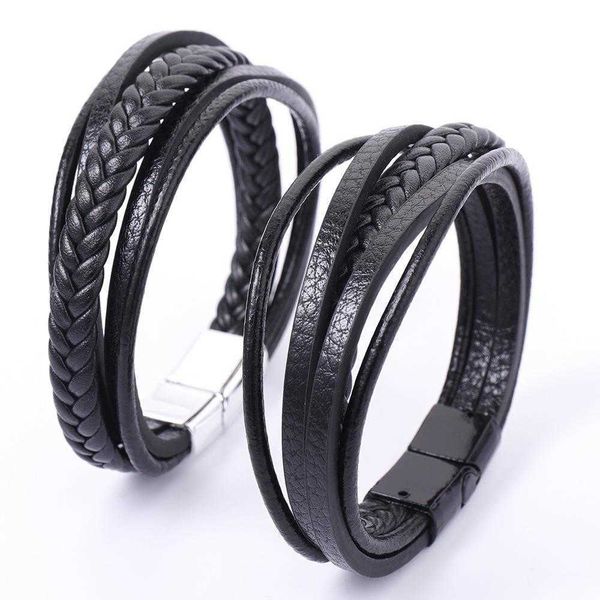 hand woven multi layer mens bracelet accessories jewellery alloy magnetic snap cowhide wholesale, Golden;silver
hand woven multi layer mens bracelet accessories jewellery alloy magnetic snap cowhide wholesale, Golden;silver