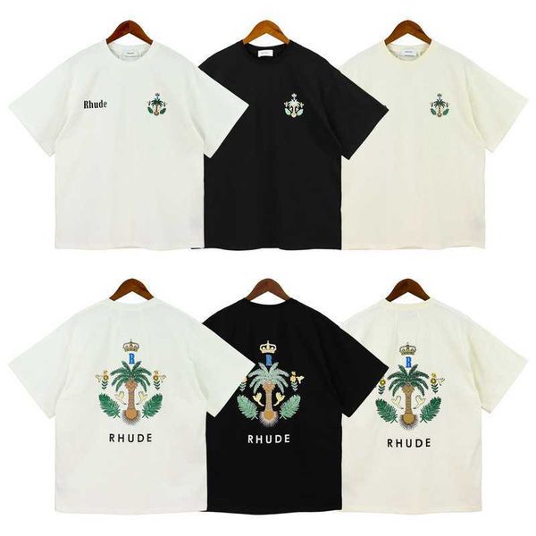 meichao rhude crown tree joyride cotton short sleeve loose t-shirt for men and women's underlay, White;black
meichao rhude crown tree joyride cotton short sleeve loose t-shirt for men and women's underlay, White;black