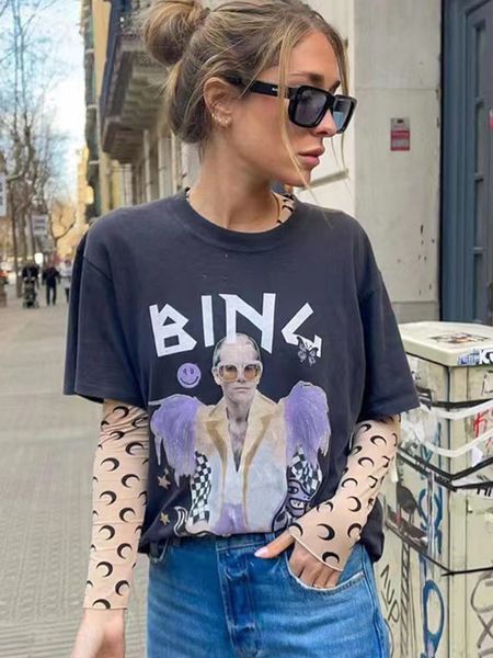 women's t shirt kaus grafis foto pakaian musim panas 2023 wanita lengan pendek mode kasual atasan streetwear 230510, White
women's t shirt kaus grafis foto pakaian musim panas 2023 wanita lengan pendek mode kasual atasan streetwear 230510, White