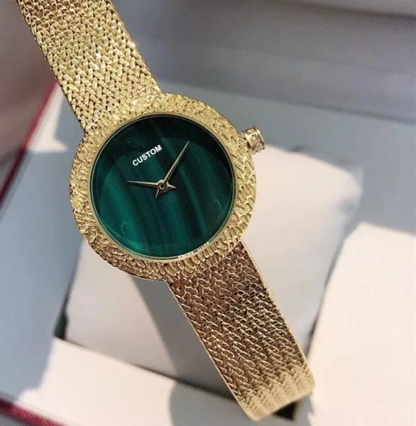 malachite stone black pink shell grey dial watch for women no crystal mesh strap round circle quartz clock sign logo wrist watch, Slivery;brown
malachite stone black pink shell grey dial watch for women no crystal mesh strap round circle quartz clock sign logo wrist watch, Slivery;brown