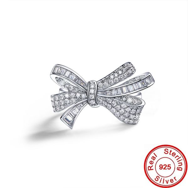 bowknot moissanite diamond ring 100% real 925 sterling silver engagement wedding band rings for women bridal promise jewelry, Slivery;golden
bowknot moissanite diamond ring 100% real 925 sterling silver engagement wedding band rings for women bridal promise jewelry, Slivery;golden