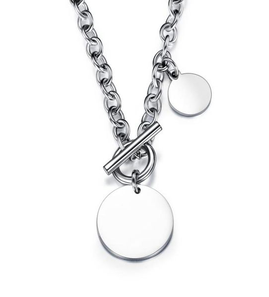 engraving stainless steel personalized disc necklace circle round tag initial necklace with toggle clasp3399357, Silver
engraving stainless steel personalized disc necklace circle round tag initial necklace with toggle clasp3399357, Silver