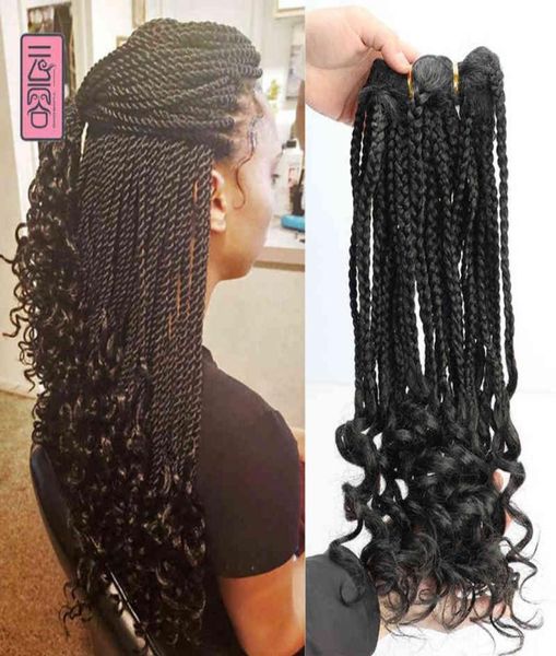 yunrong box braids curly ends synthetic crochet hair weft 18 inches extension for braiding soft wave hair h2204296916825, Black
yunrong box braids curly ends synthetic crochet hair weft 18 inches extension for braiding soft wave hair h2204296916825, Black
