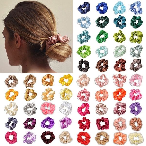 60 color women silk elastic headwear solid colored large intestine ponytail hairband t9i002304
60 color women silk elastic headwear solid colored large intestine ponytail hairband t9i002304
