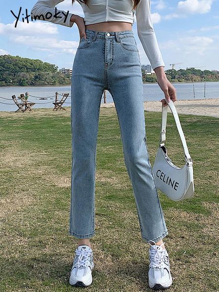 jeans yitimoky 2022 summer new high waist vintage jeans pencil stretch straight ankle length pants stretch straight denim jeans woman, Blue
jeans yitimoky 2022 summer new high waist vintage jeans pencil stretch straight ankle length pants stretch straight denim jeans woman, Blue