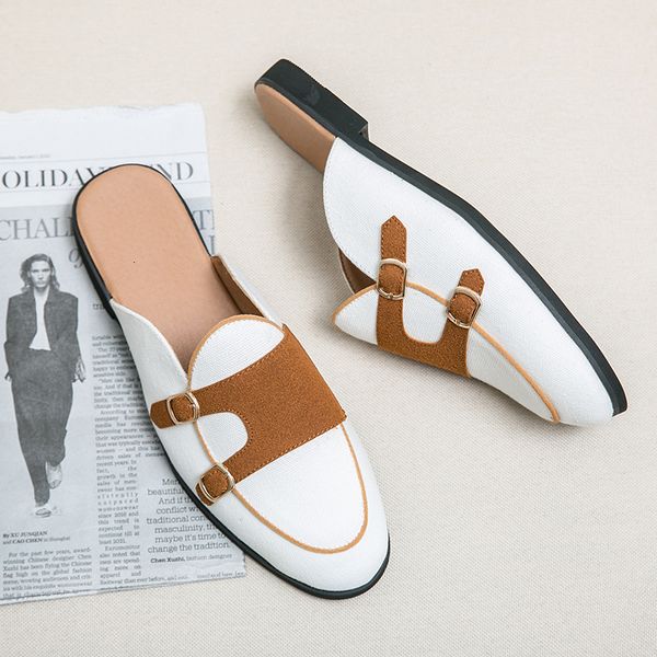 dress shoes canvas leather shoes men casual luxury brand handmade muller loafers men slip on flats driving dress shoes half slippers 3847 23, Black
dress shoes canvas leather shoes men casual luxury brand handmade muller loafers men slip on flats driving dress shoes half slippers 3847 23, Black
