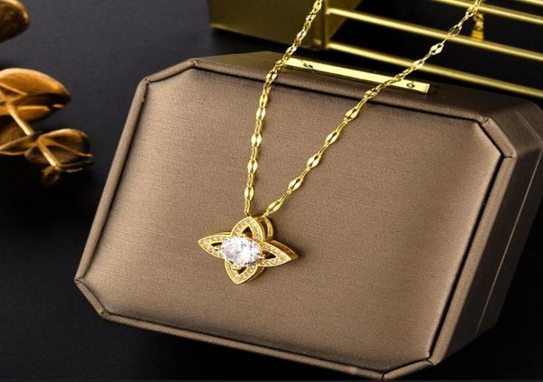classic titanium steel flower pendant necklaces 18k gold plated white diamonds women luck choker necklace designer jewelry ti096715683, Silver
classic titanium steel flower pendant necklaces 18k gold plated white diamonds women luck choker necklace designer jewelry ti096715683, Silver