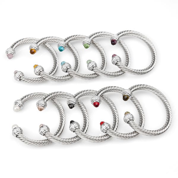 bracelet twisted wire round head women fashion versatile platinum plated silver color hemp trend selling jewelry 7mm bangle, Black
bracelet twisted wire round head women fashion versatile platinum plated silver color hemp trend selling jewelry 7mm bangle, Black