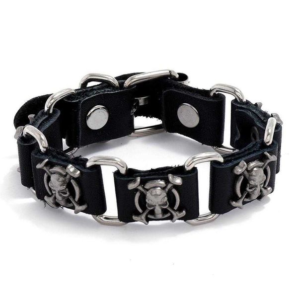 ornament punk connection cattle leather bracelet personality trend skull mens, Golden;silver
ornament punk connection cattle leather bracelet personality trend skull mens, Golden;silver