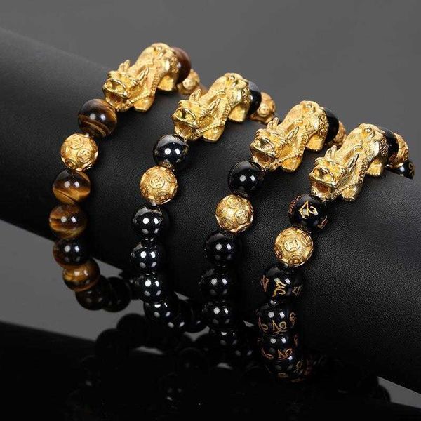 fashion trendy accessories alluvial gold strands pi xiu bracelet black agate holiday beaded
fashion trendy accessories alluvial gold strands pi xiu bracelet black agate holiday beaded