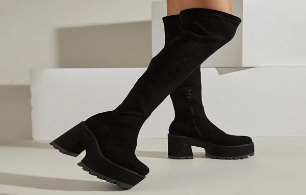 fashion boots cow suede women chunky heel over the knee boots round toe platform thigh high shoes7049180, Black
fashion boots cow suede women chunky heel over the knee boots round toe platform thigh high shoes7049180, Black