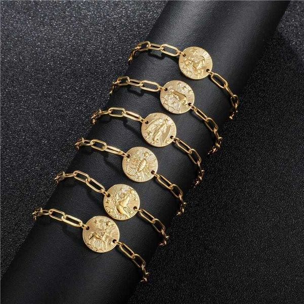 ornament twelve constellations bracelets stainless steel bracelet wholesale yiwu color retention for a long time, Golden;silver
ornament twelve constellations bracelets stainless steel bracelet wholesale yiwu color retention for a long time, Golden;silver