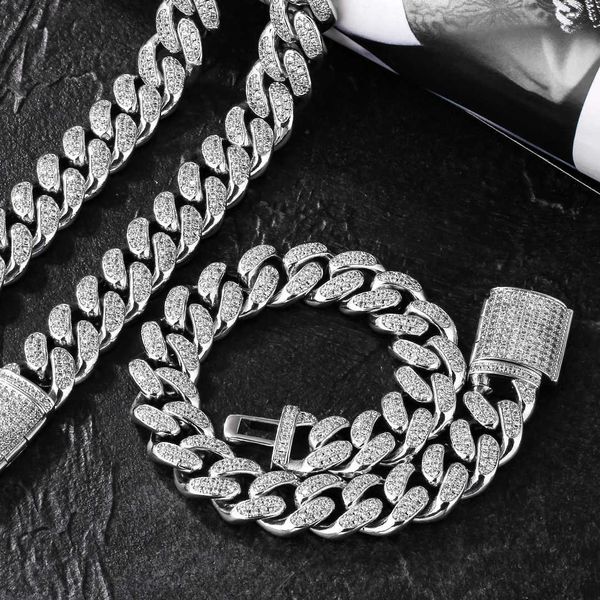 krkc drop shipping no noq factory 12mm men's gold link chain for men iced out 5a cz diamond ston cuban link chain necklacewp8d, Silver
krkc drop shipping no noq factory 12mm men's gold link chain for men iced out 5a cz diamond ston cuban link chain necklacewp8d, Silver