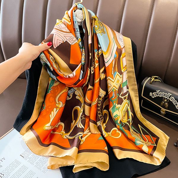 silk scarf fashion print pattern ladies collar 180x90cm designer scarfs women outdoor beach shawl silk, Blue;gray
silk scarf fashion print pattern ladies collar 180x90cm designer scarfs women outdoor beach shawl silk, Blue;gray
