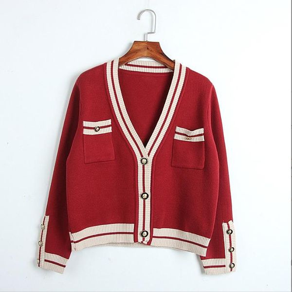 428 l 2023 summer sweaters women's cardigan red apricot sweater v neck long sleeve brand same style women's dl, White;black
428 l 2023 summer sweaters women's cardigan red apricot sweater v neck long sleeve brand same style women's dl, White;black