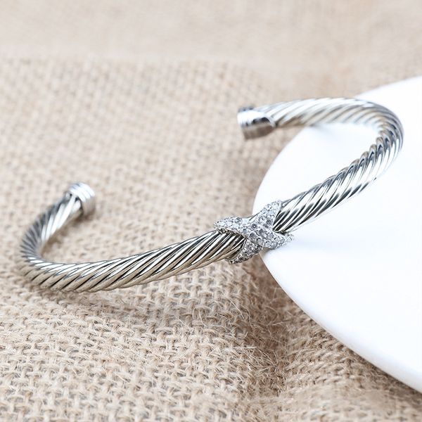 bracelet dy twisted bangle x diamond bracelets women fashion versatile twist bracelets jewelry platinum plated, Black
bracelet dy twisted bangle x diamond bracelets women fashion versatile twist bracelets jewelry platinum plated, Black