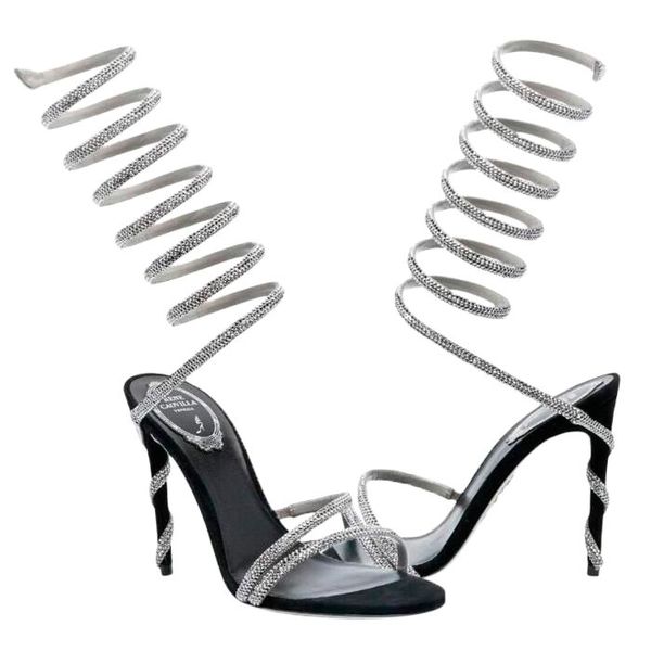 rene caovilla cleo open toe sandals crystal embellished spiral wrap around sandals twining rhinestone sandal women rainbow stiletto heels sh, Black
rene caovilla cleo open toe sandals crystal embellished spiral wrap around sandals twining rhinestone sandal women rainbow stiletto heels sh, Black