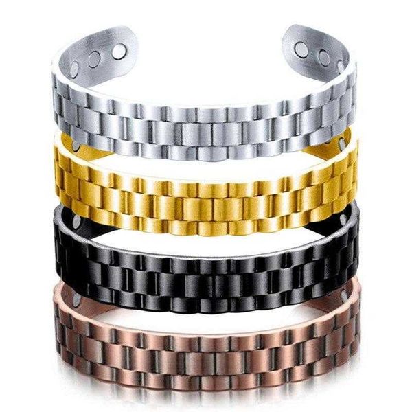 longrui fashion trend opening adjustable magnetic bracelet mesh magnet, Golden;silver
longrui fashion trend opening adjustable magnetic bracelet mesh magnet, Golden;silver