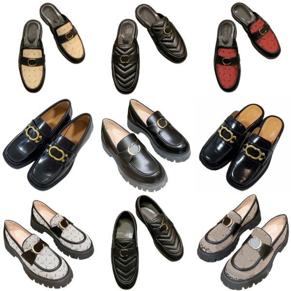 new fashion slippers letter print women loafers metal buckle designer shoes leather platform shoes half slippers non slip outdoor shoes luxu, Black
new fashion slippers letter print women loafers metal buckle designer shoes leather platform shoes half slippers non slip outdoor shoes luxu, Black