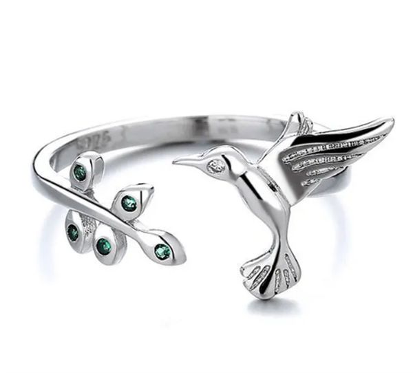 gorgeous 925 sterling silver hummingbird leaf design ring - a perfect gift for her, Golden;silver
gorgeous 925 sterling silver hummingbird leaf design ring - a perfect gift for her, Golden;silver